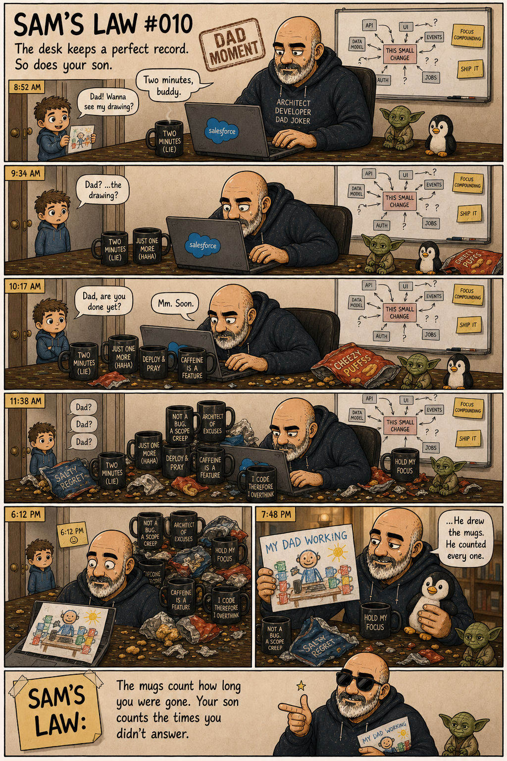 Sam's Law #010: The Desk Keeps Score