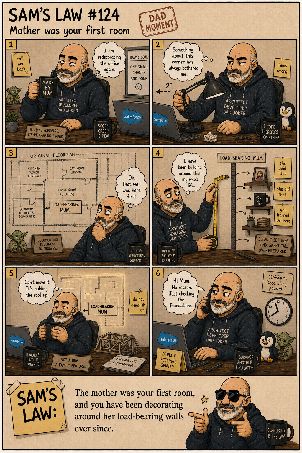 Sam's Law #124: Mother was your first room