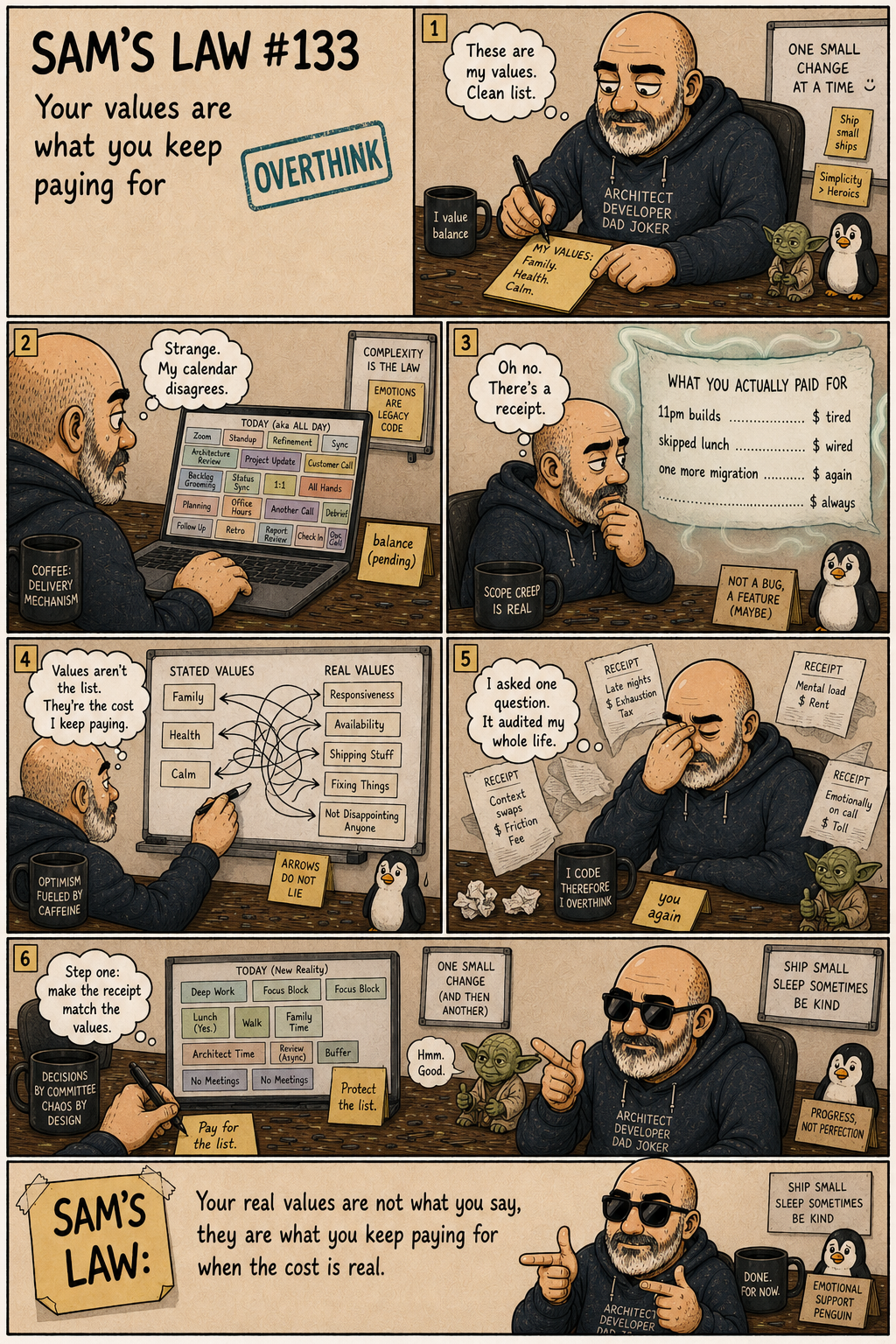 Sam's Law #133: Your values are what you keep paying for