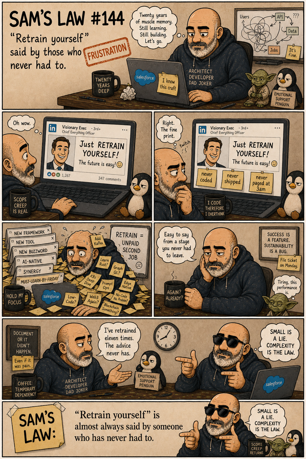 Sam's Law #144: "Retrain yourself" said by those who never had to