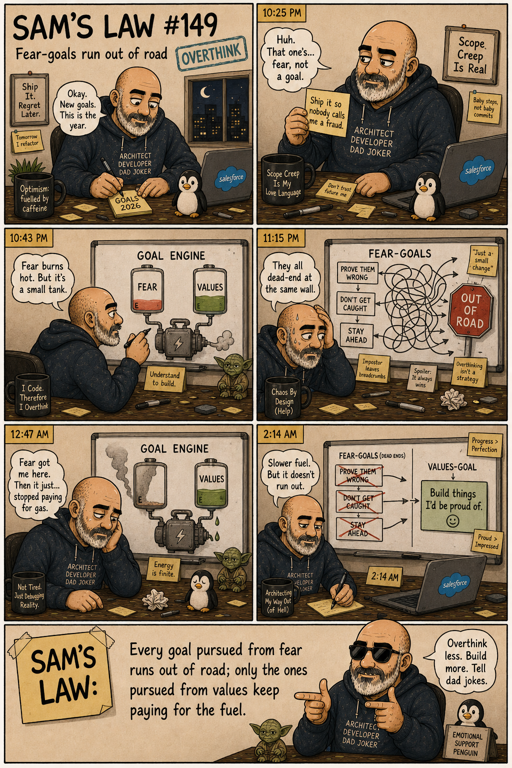 Sam's Law #149: Fear-goals run out of road