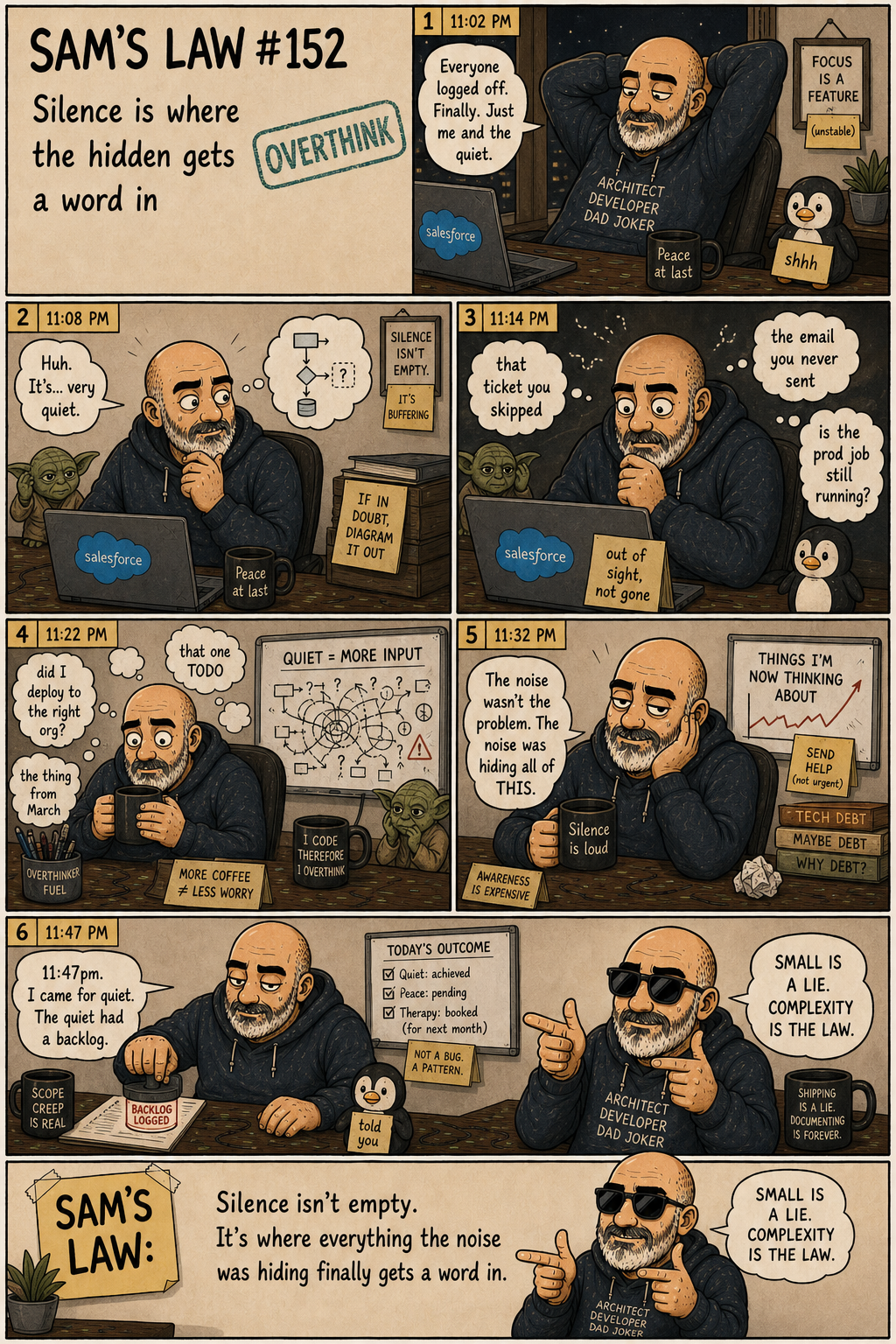 Sam's Law #152: Silence is where the hidden gets a word in