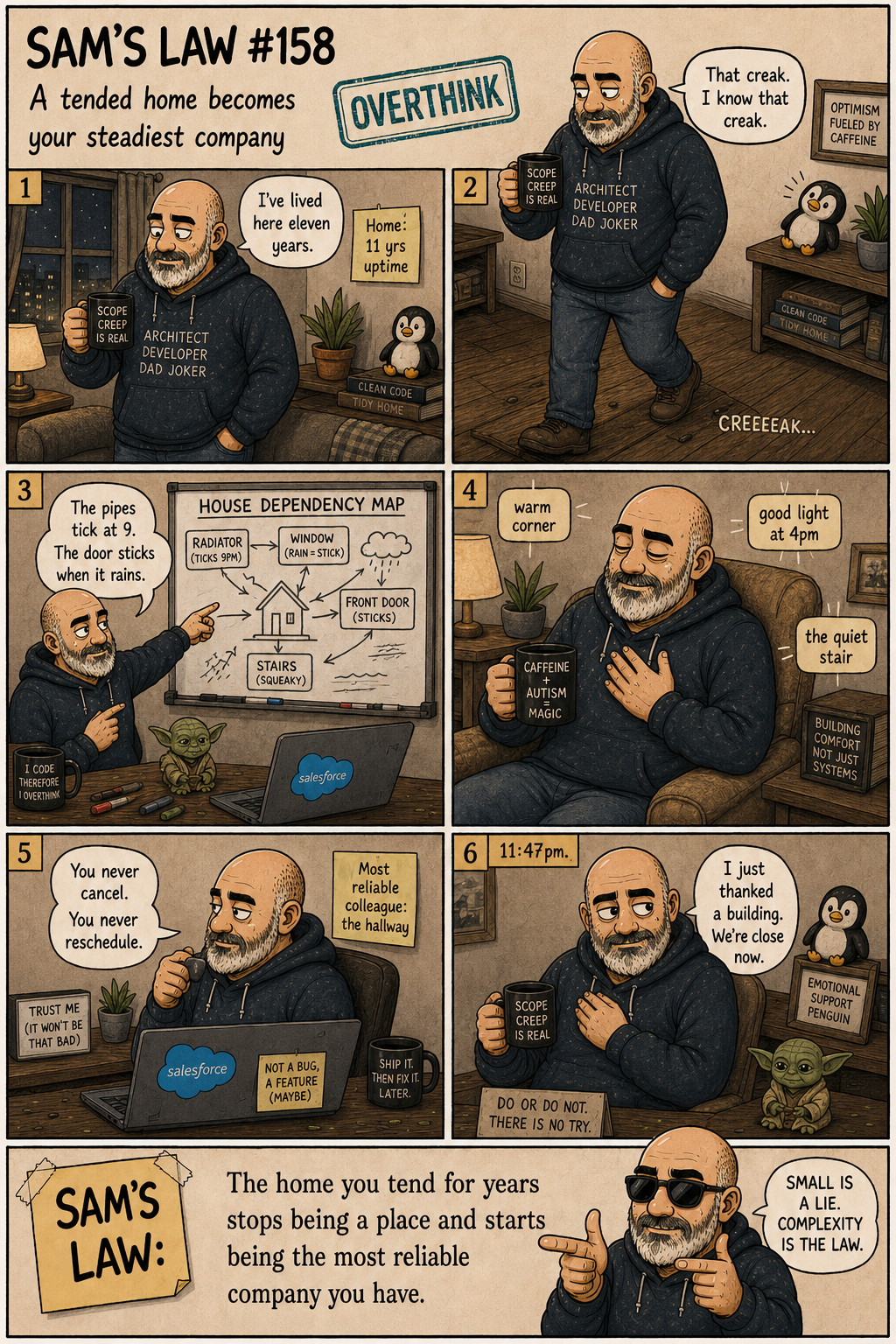 Sam's Law #158: A tended home becomes your steadiest company