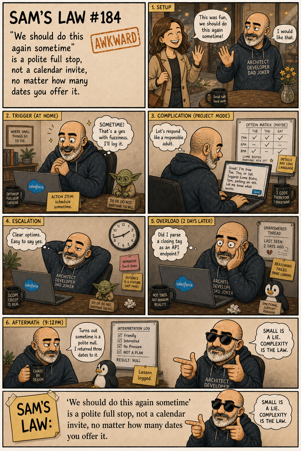 Sam's Law #184: Sometime doesn't mean sometime