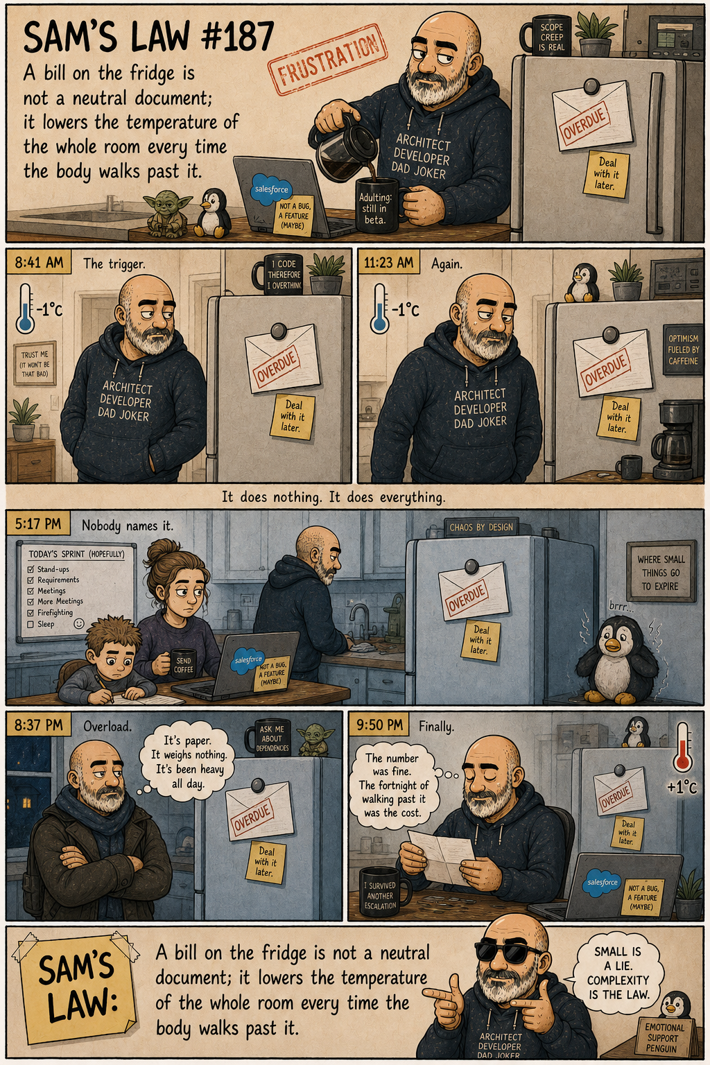 Sam's Law #187: The bill changed the kitchen's temperature