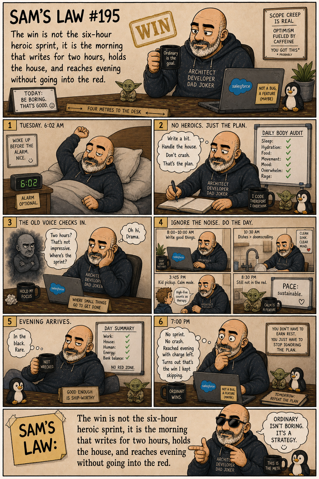 Sam's Law #195: Enough Is a Realistic-Body Morning