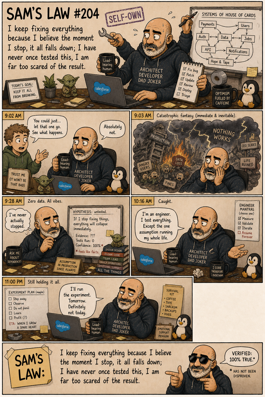 Sam's Law #204: I never tested the theory