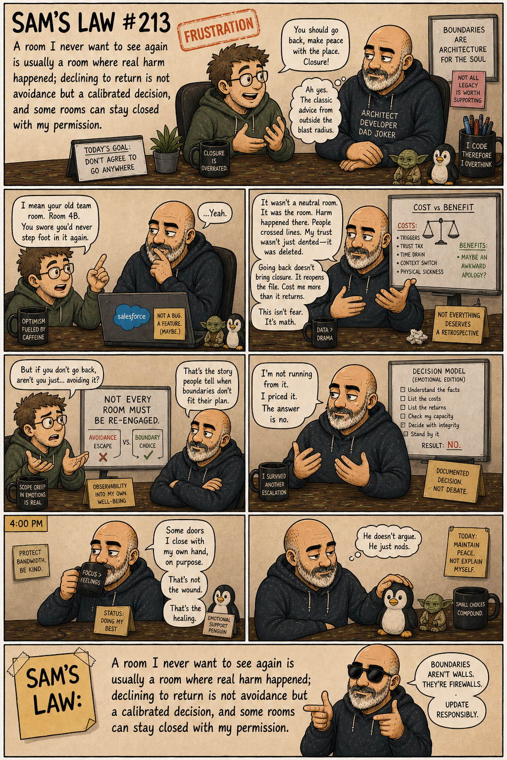 Sam's Law #213: Some rooms stay closed