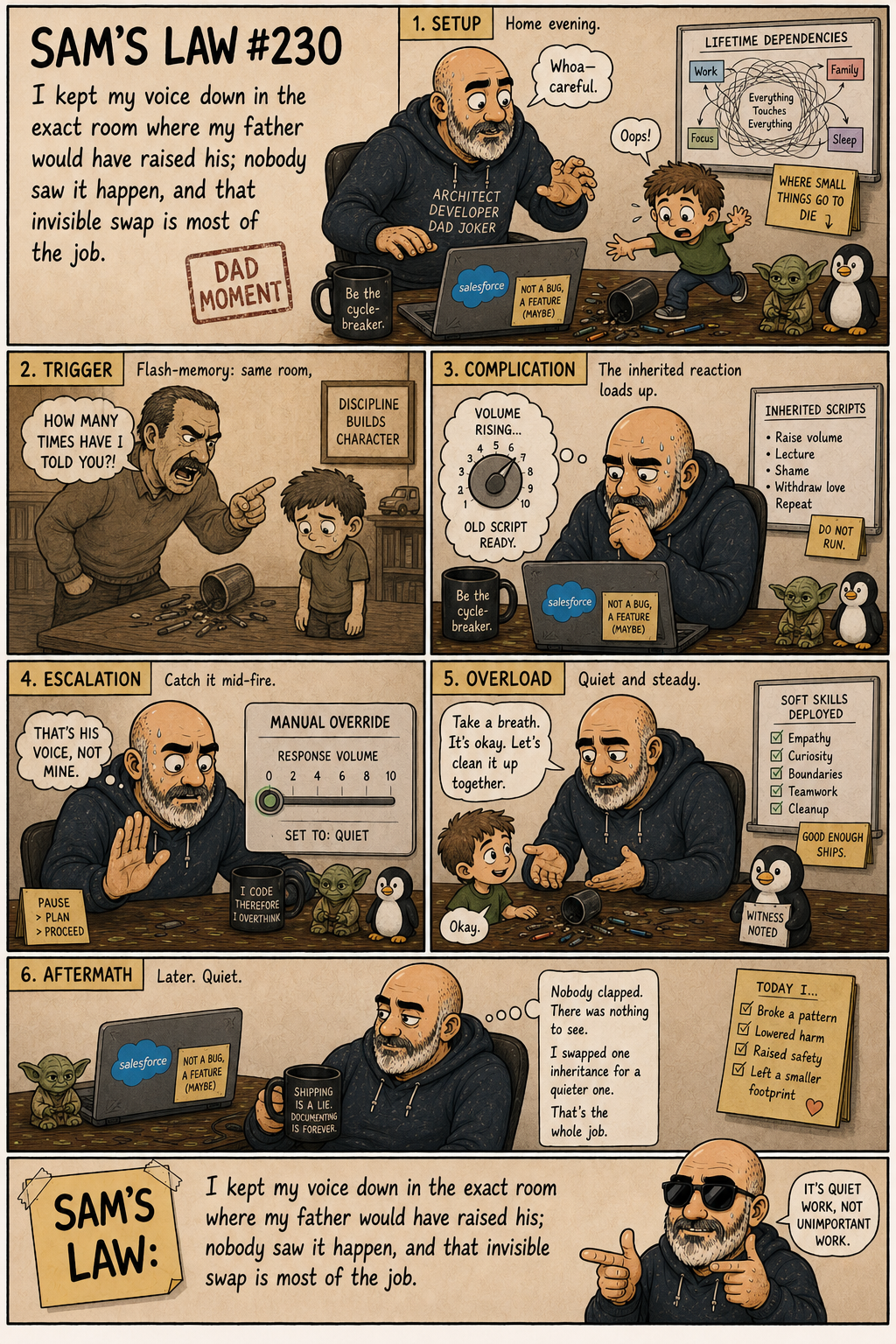 Sam's Law #230: The voice I did not raise