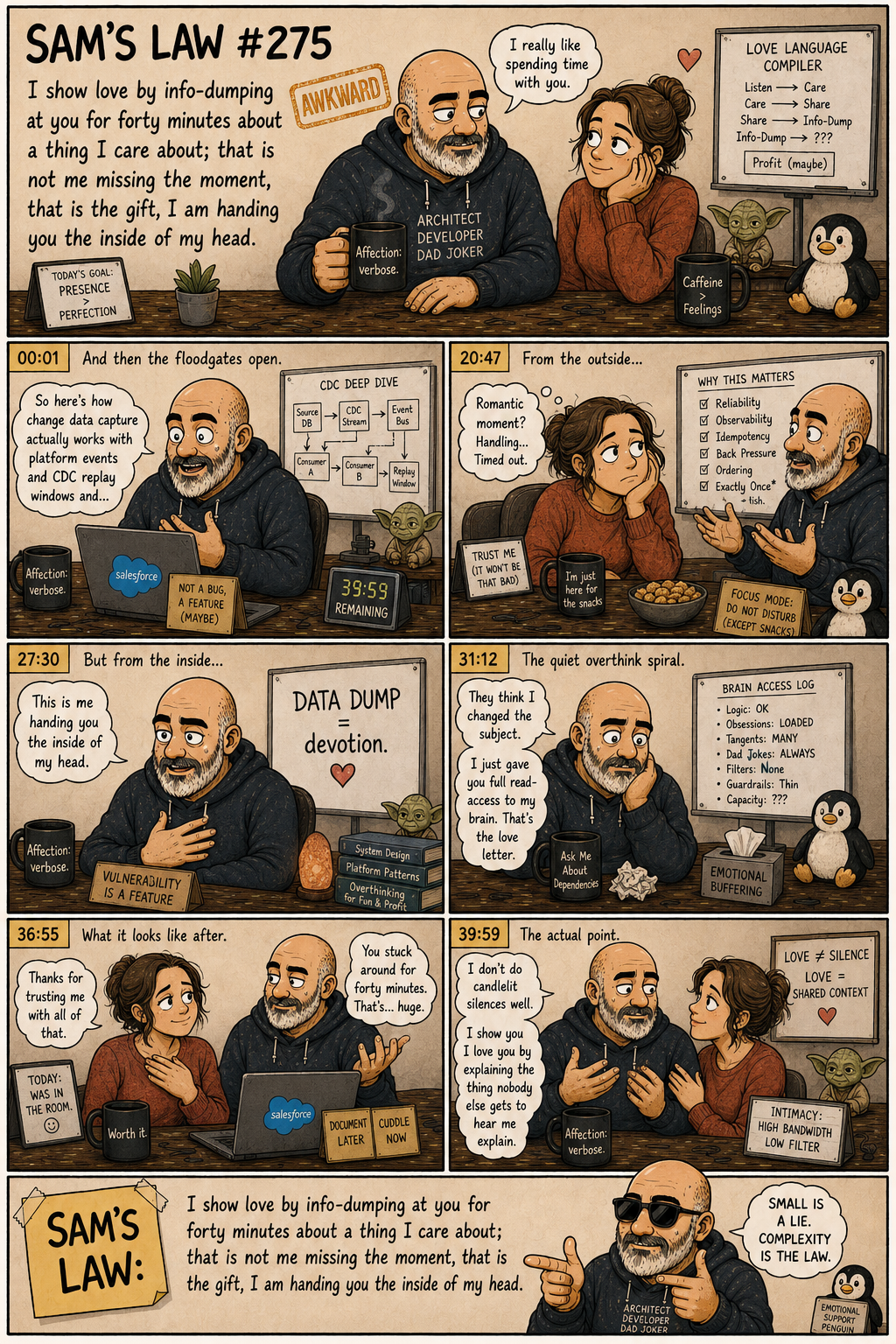 Sam's Law #275: Love is an info-dump