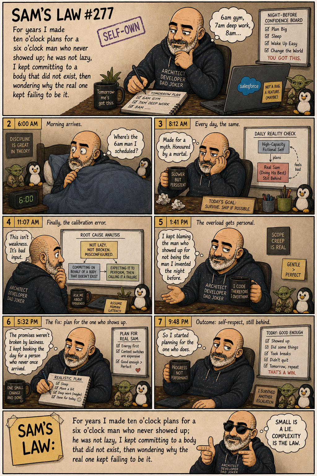 Sam's Law #277: The 6am man never showed