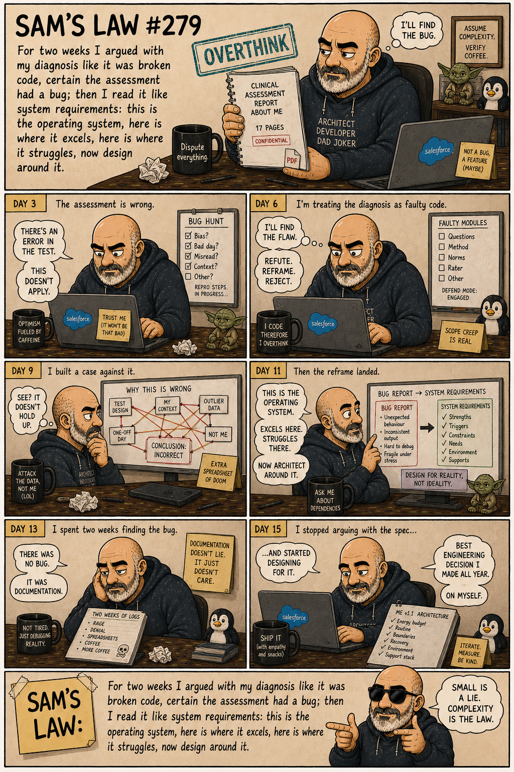 Sam's Law #279: Read the diagnosis like a spec