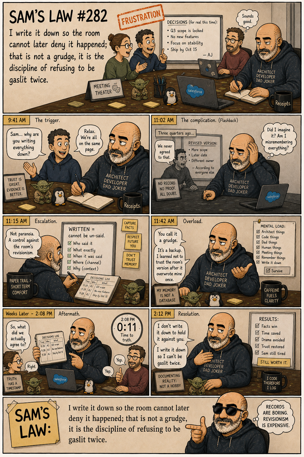 Sam's Law #282: Refusing to be gaslit twice
