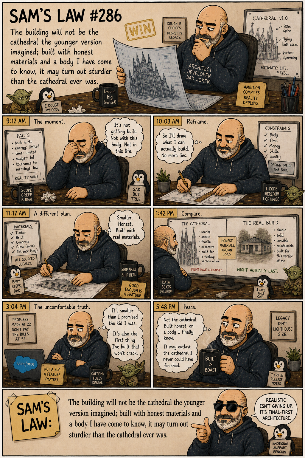 Sam's Law #286: Not the cathedral, maybe sturdier