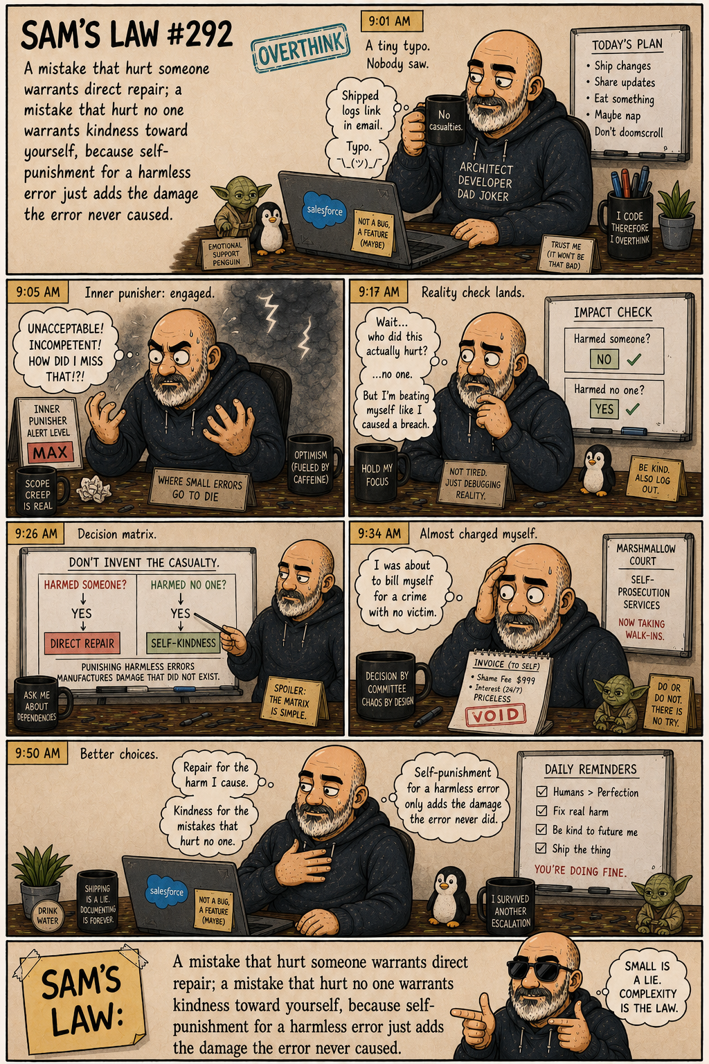 Sam's Law #292: Repair for harm, kindness for the rest