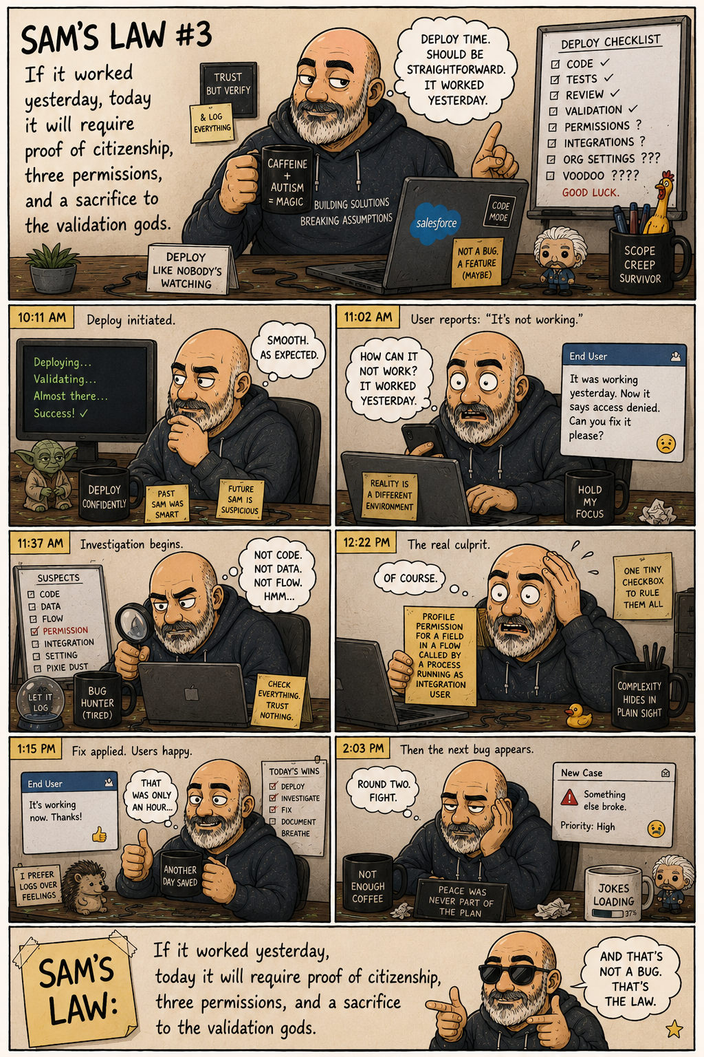 Sam's Law #003: The Deployment That Worked Yesterday