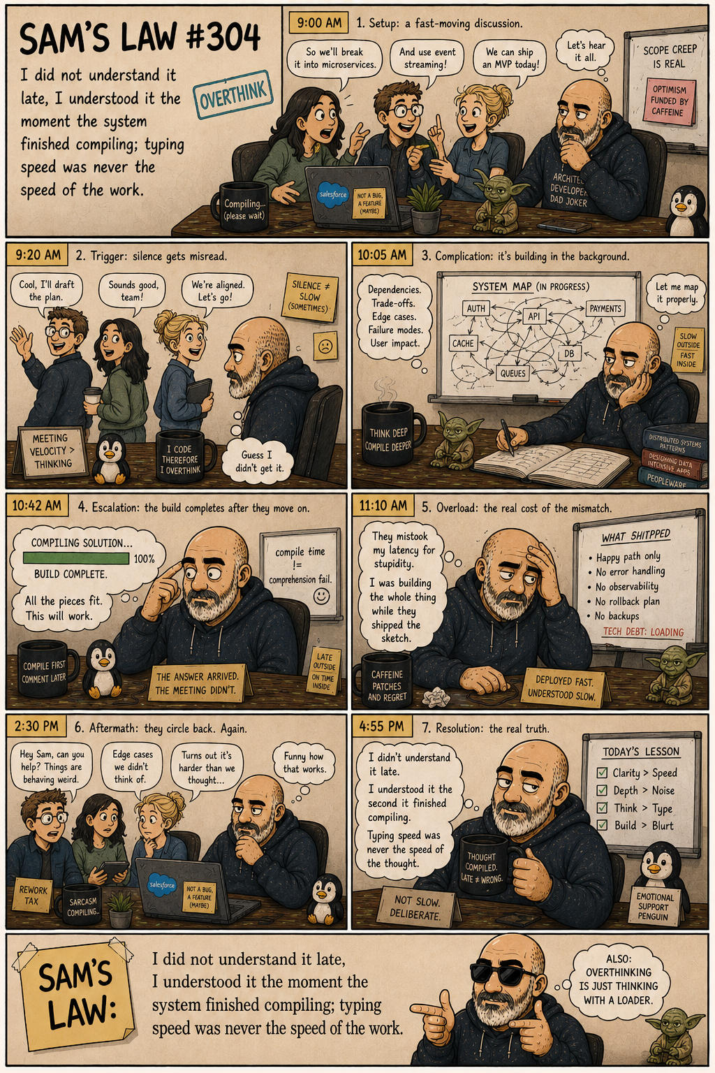 Sam's Law #304: I understood it when it finished compiling