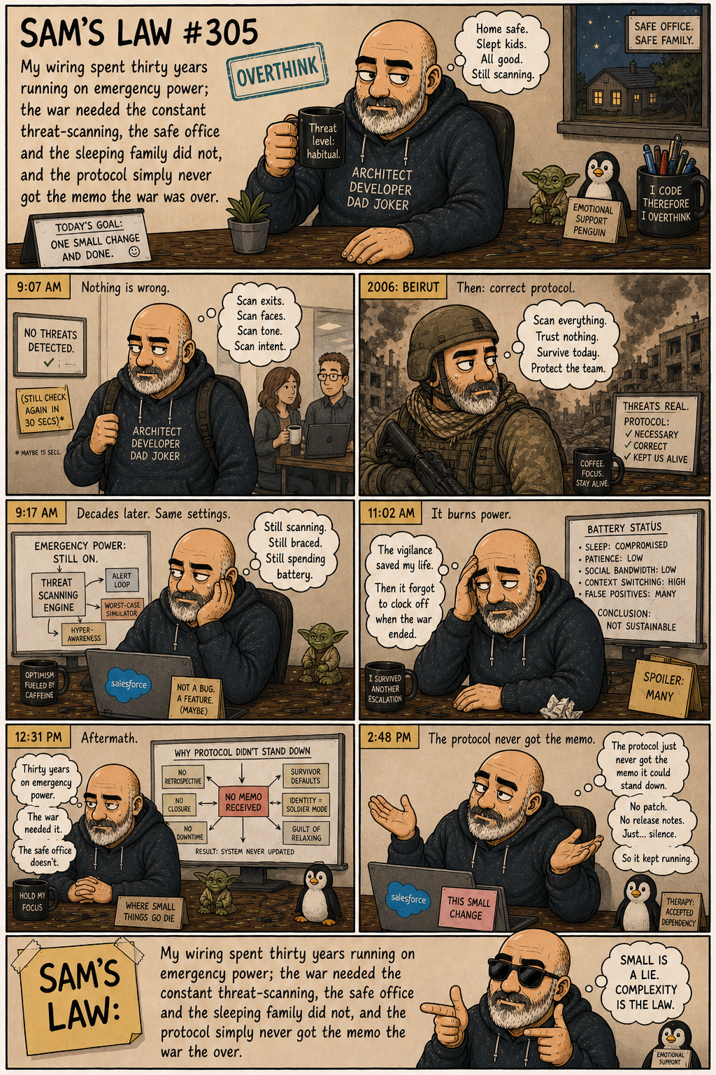 Sam's Law #305: Still running on emergency power
