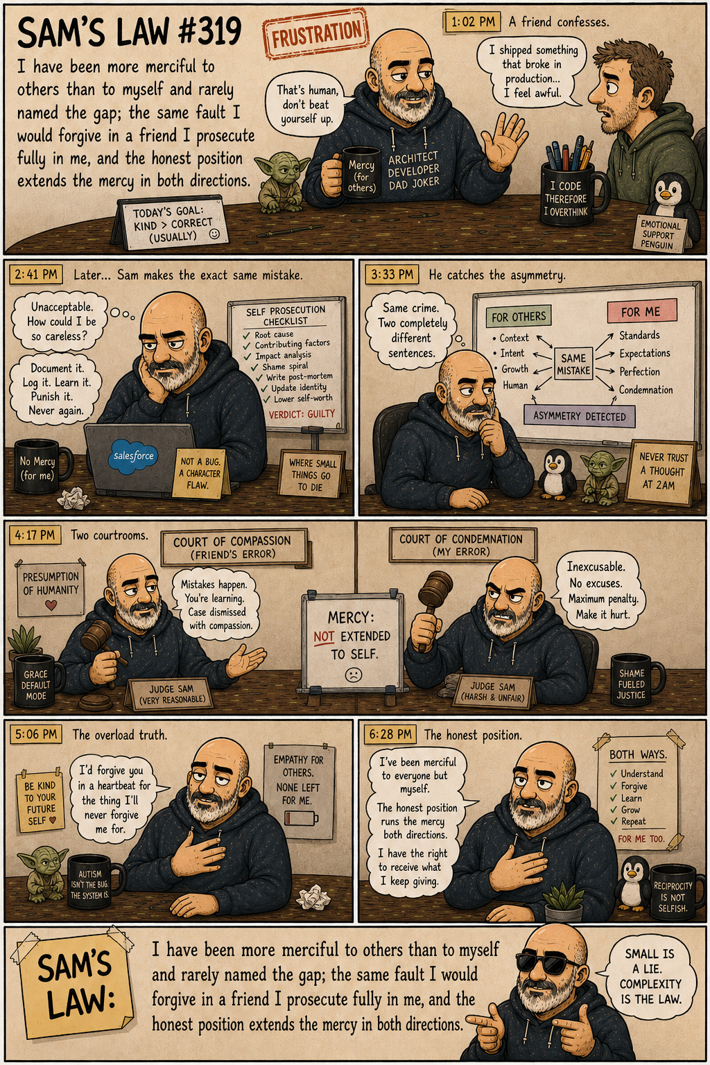 Sam's Law #319: Merciful to everyone but myself