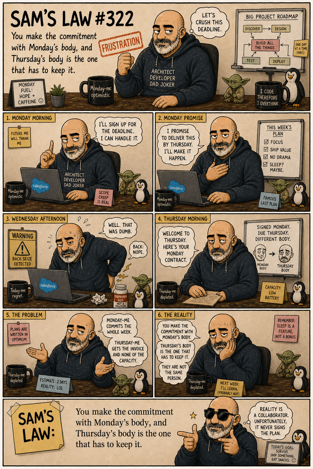 Sam's Law #322: Monday's Body Signed the Contract