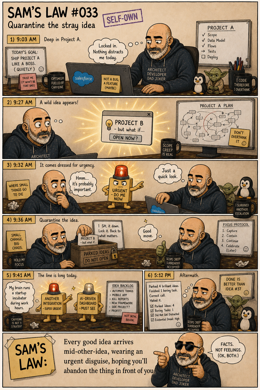 Sam's Law #033: Quarantine The Stray Idea