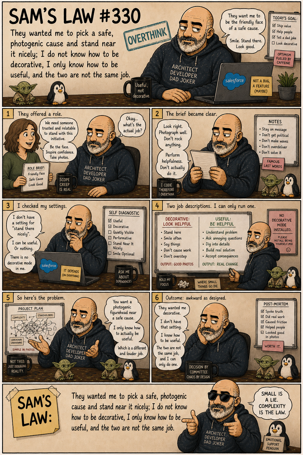 Sam's Law #330: I don't know how to be decorative
