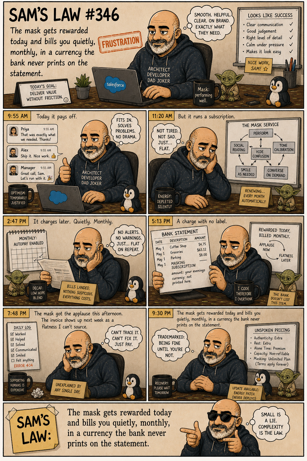 Sam's Law #346: The mask bills you monthly