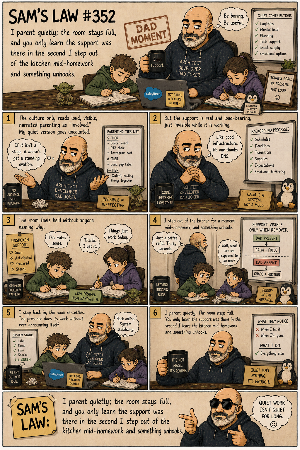 Sam's Law #352: I parent quietly