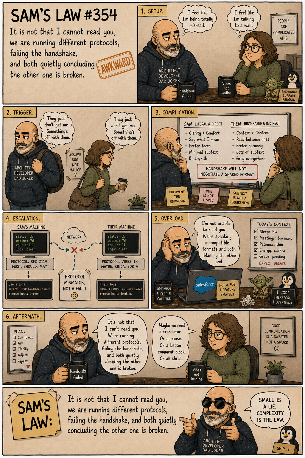 Sam's Law #354: Different protocols