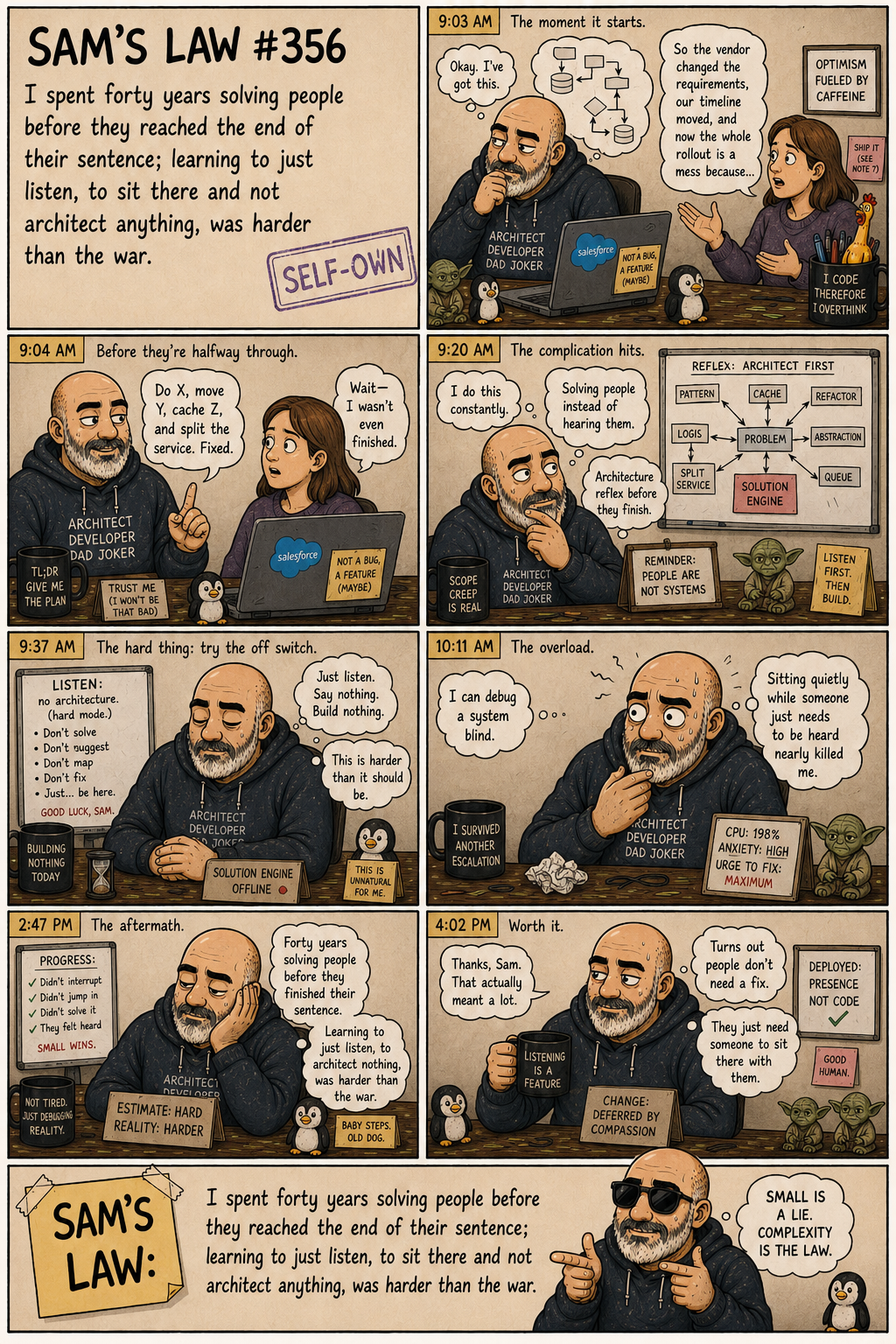 Sam's Law #356: Solving before the sentence ends