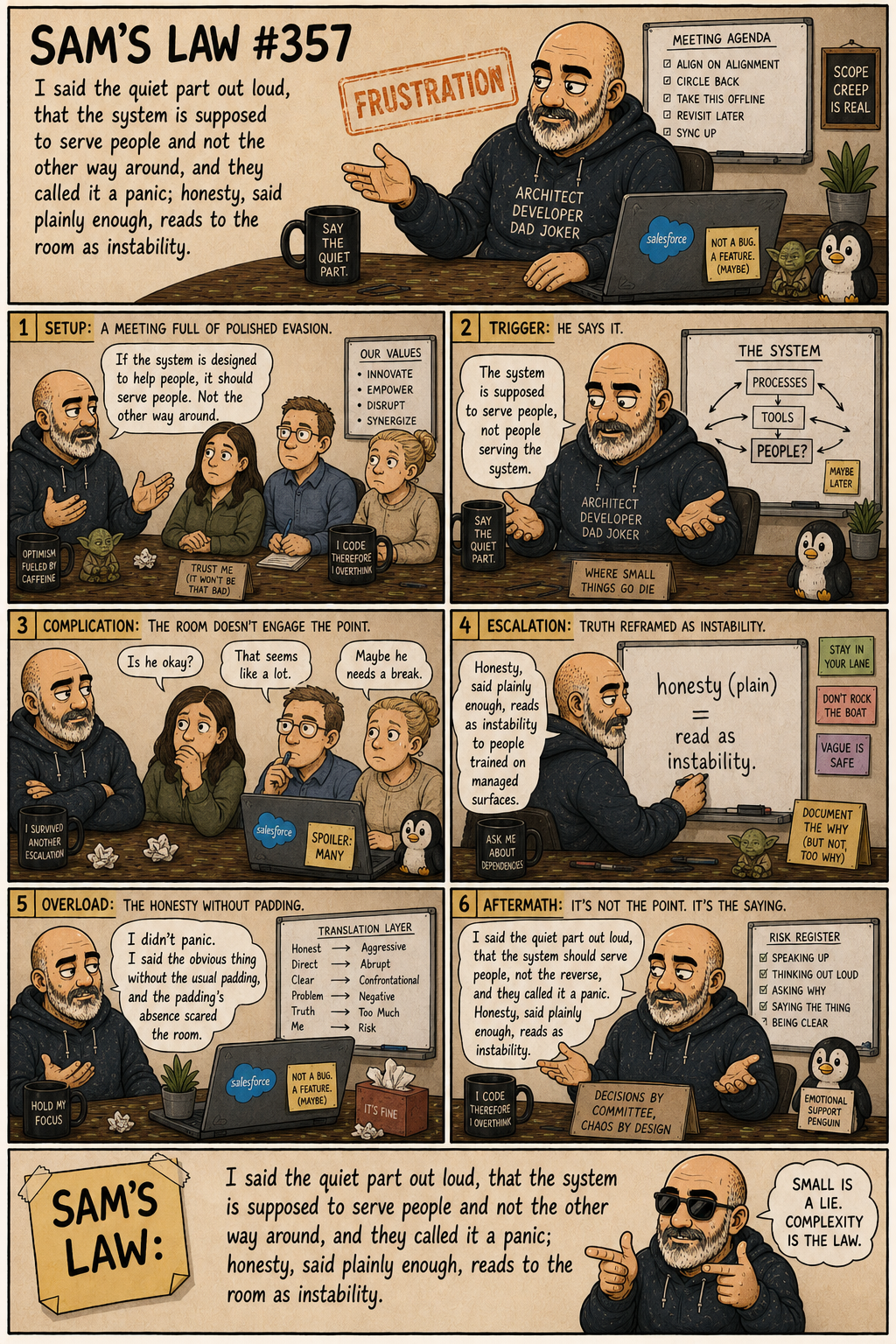 Sam's Law #357: Saying the quiet part out loud