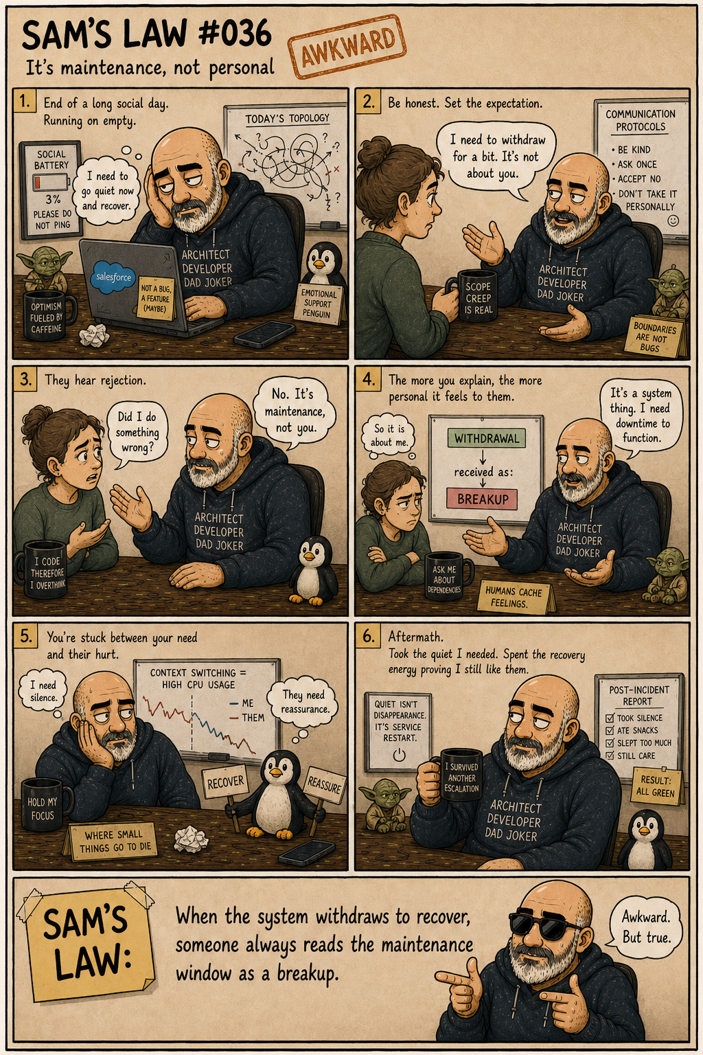 Sam's Law #036: Maintenance Window, Not Breakup