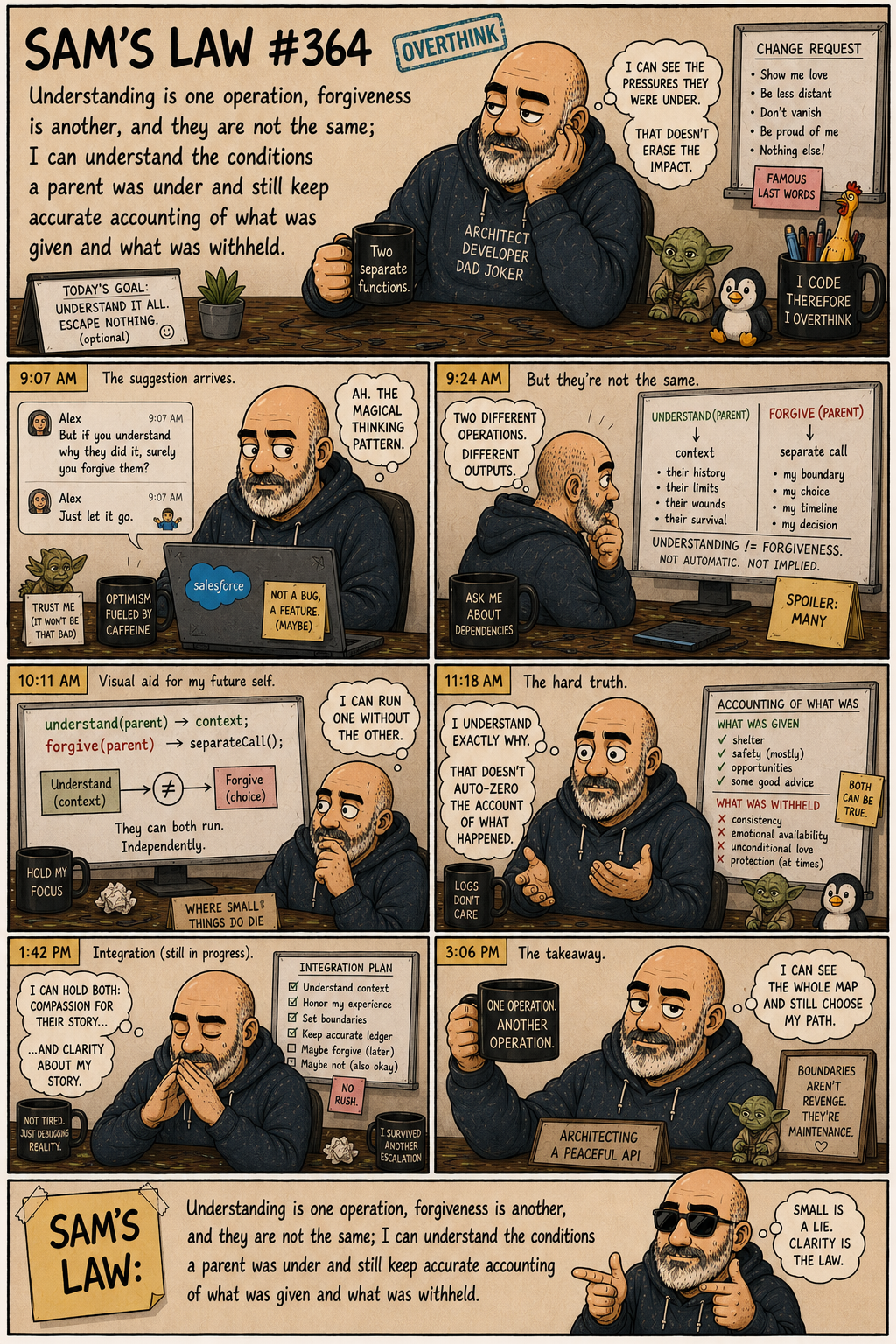 Sam's Law #364: Understanding is not forgiveness