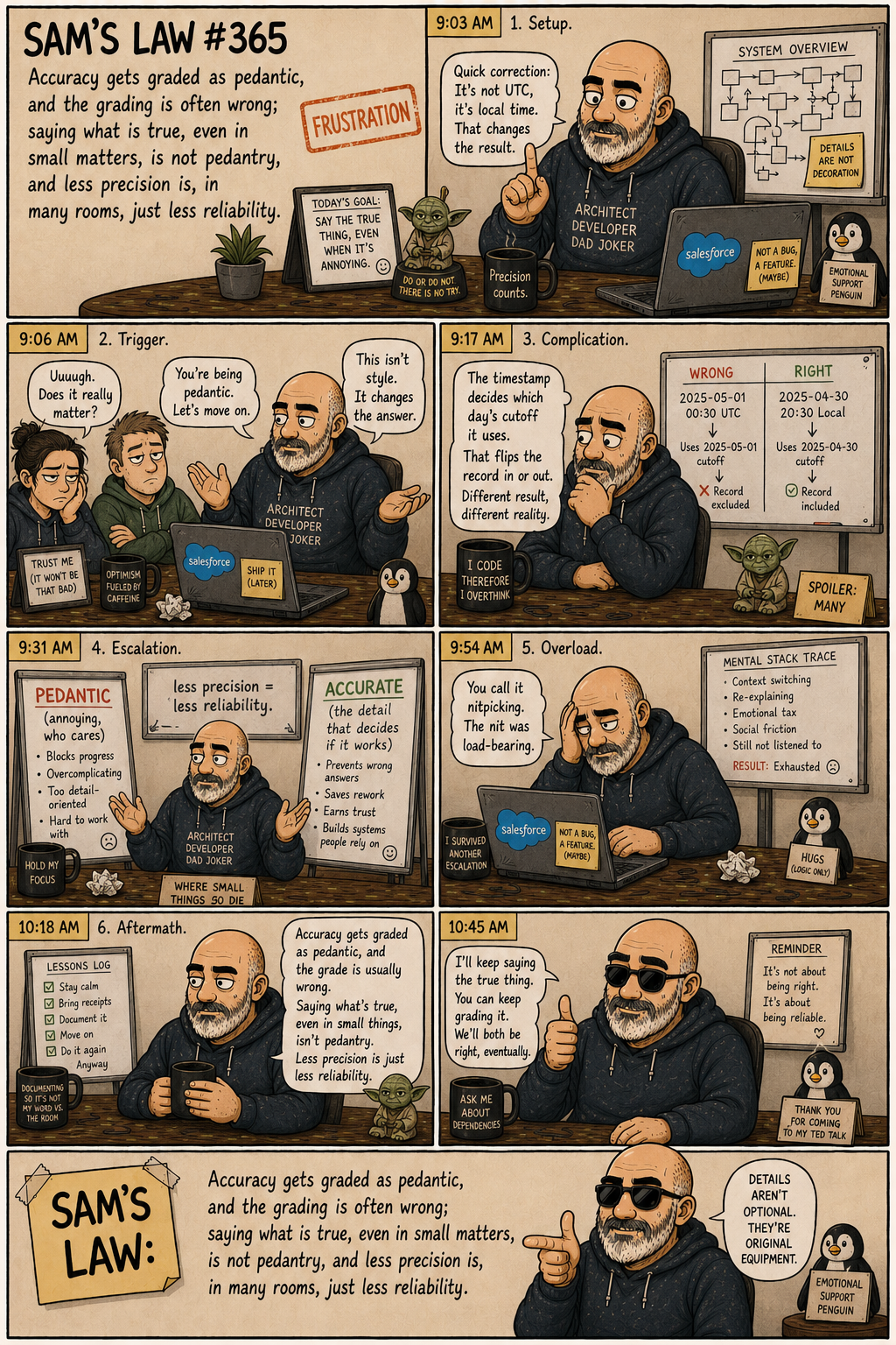 Sam's Law #365: Accuracy graded as pedantic