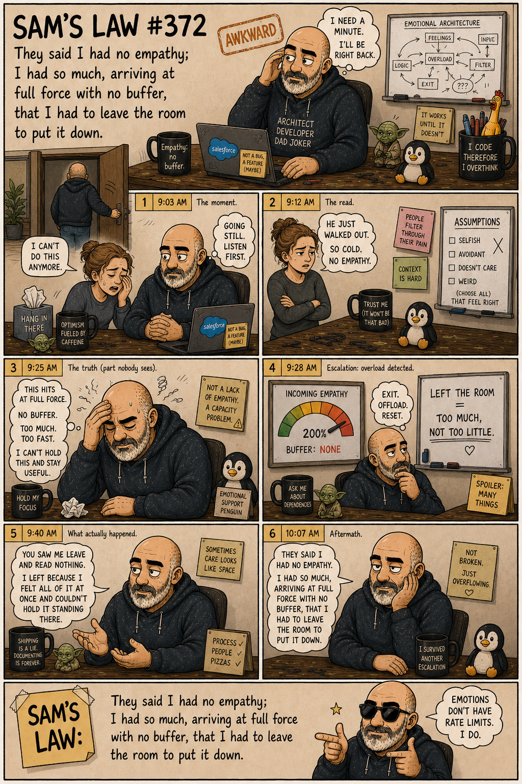 Sam's Law #372: So much I had to leave the room