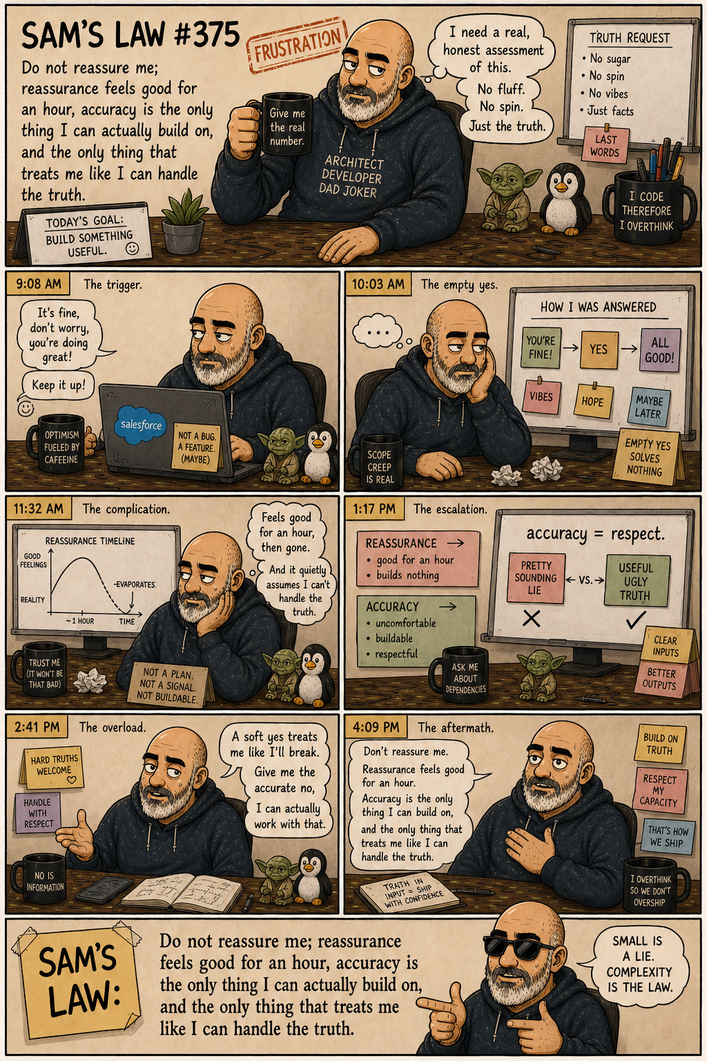 Sam's Law #375: Reassurance is not respect