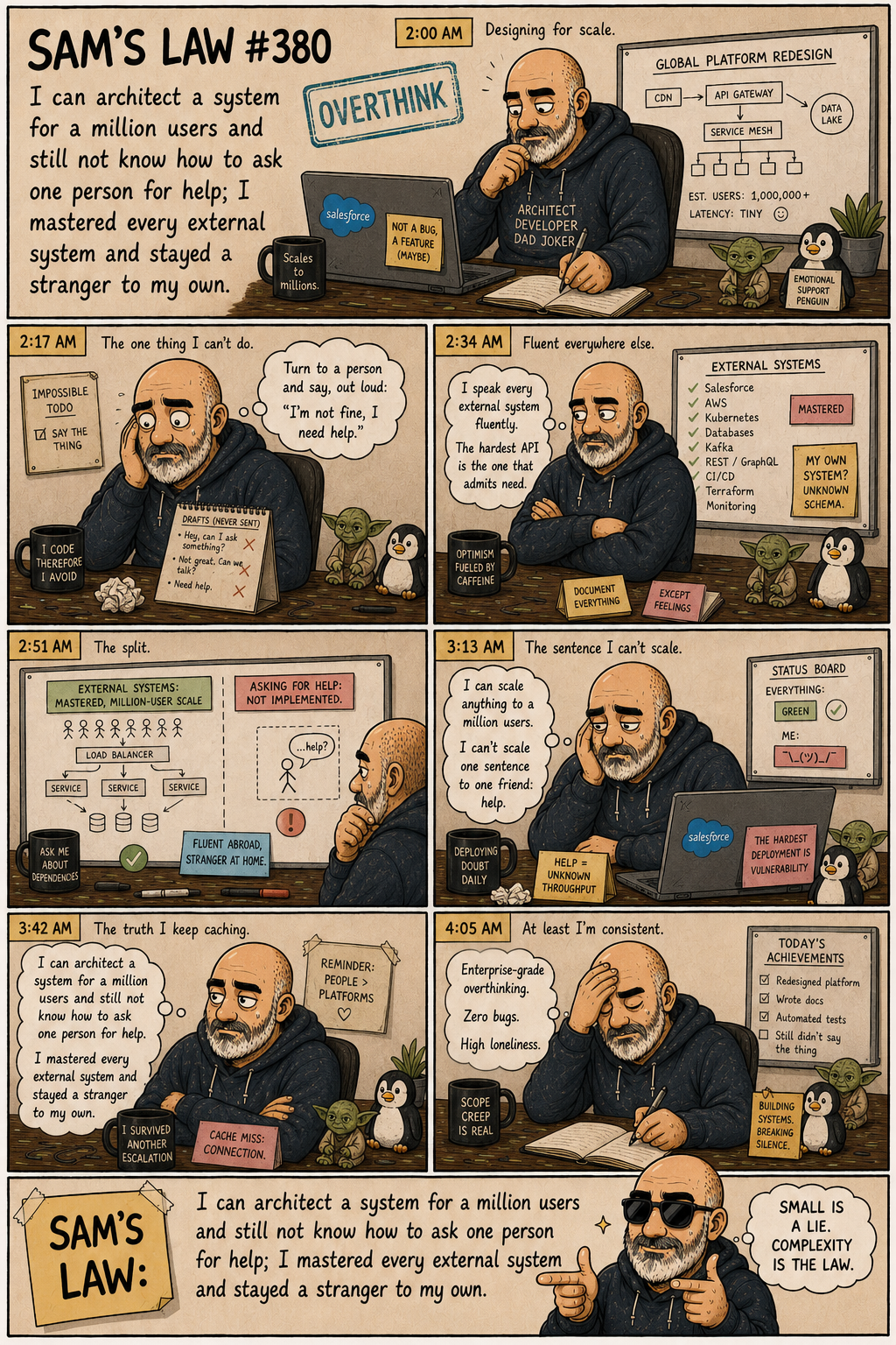Sam's Law #380: A million users, no help request