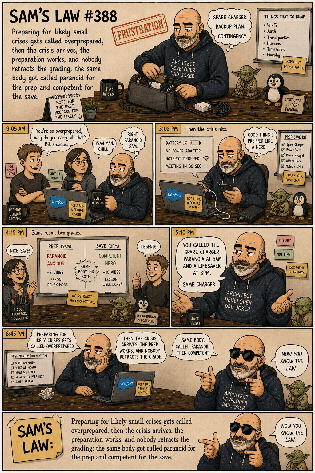 Sam's Law #388: Overprepared was exactly right