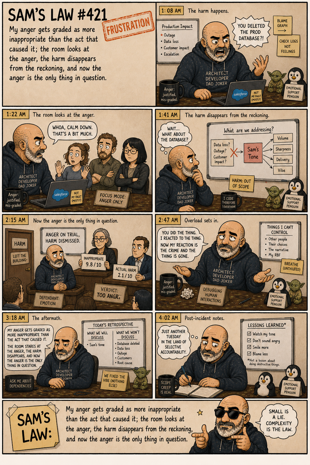 Sam's Law #421: The anger graded worse than the act