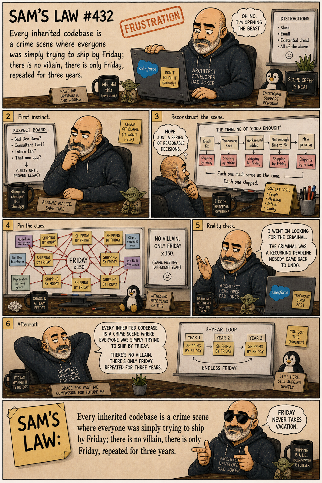 Sam's Law #432: Inherited code is a crime scene