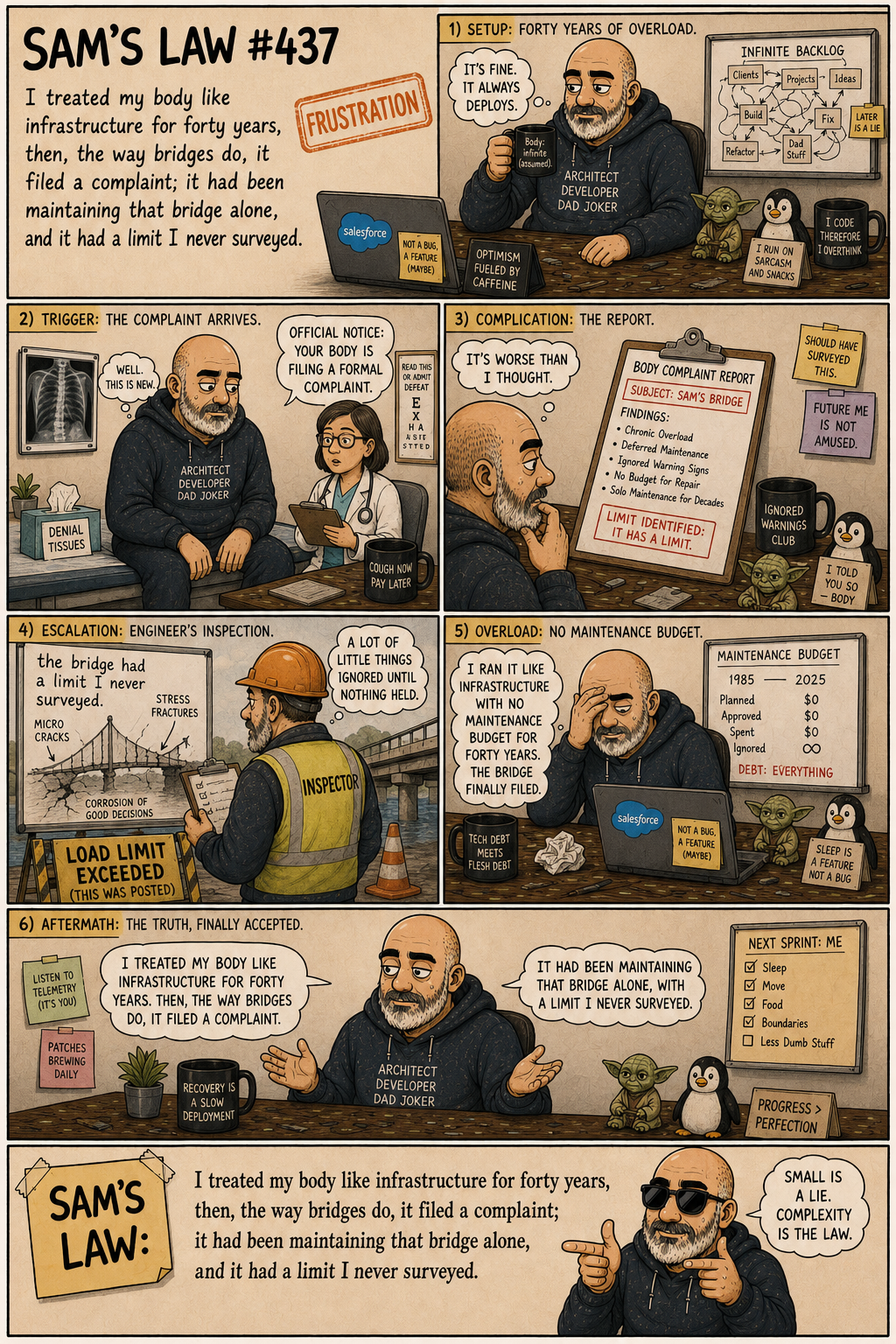 Sam's Law #437: The bridge filed a complaint