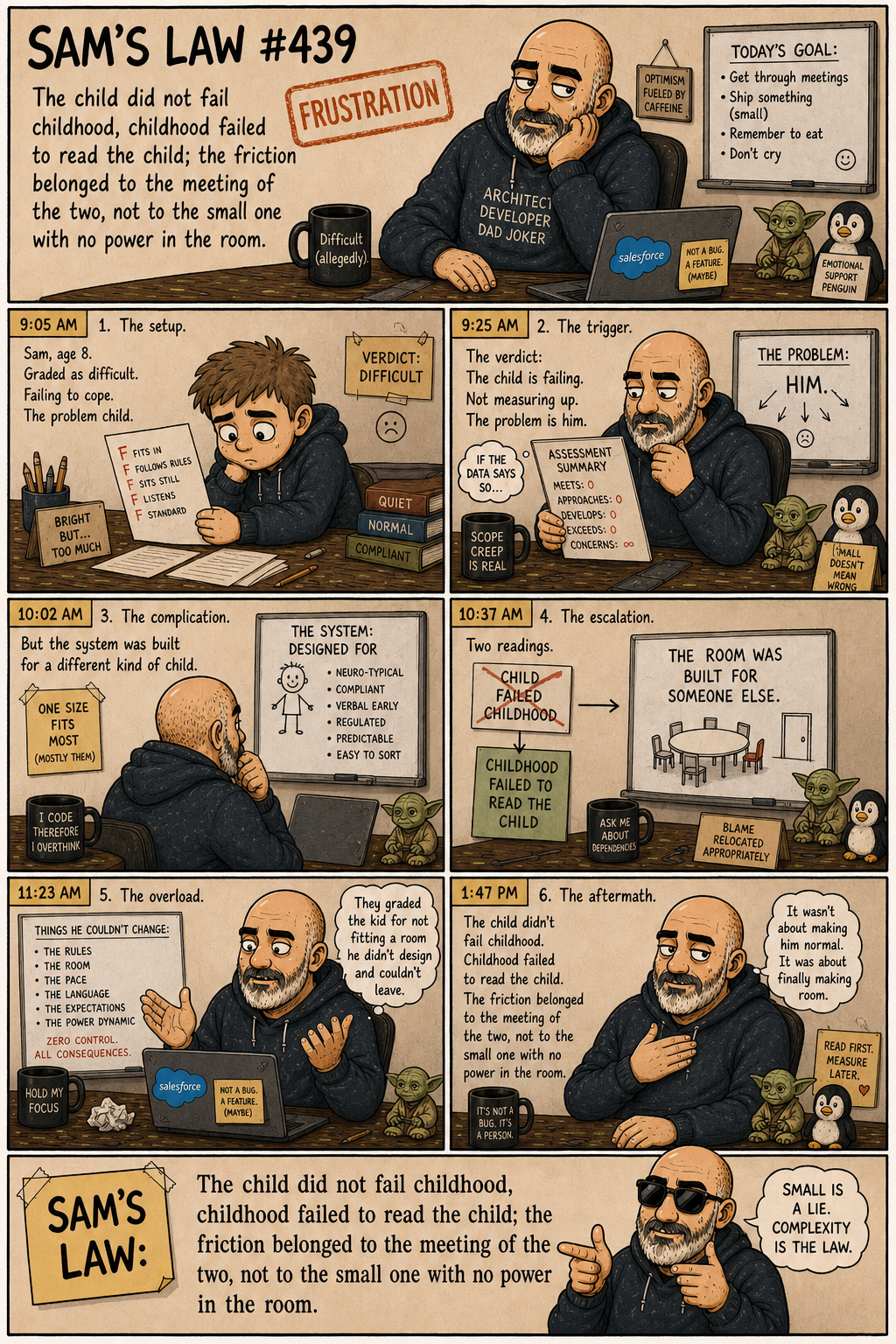 Sam's Law #439: Childhood failed to read the child