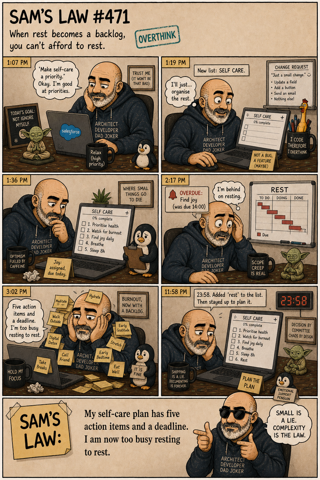 Sam's Law #471: Balance As A Bedtime Task