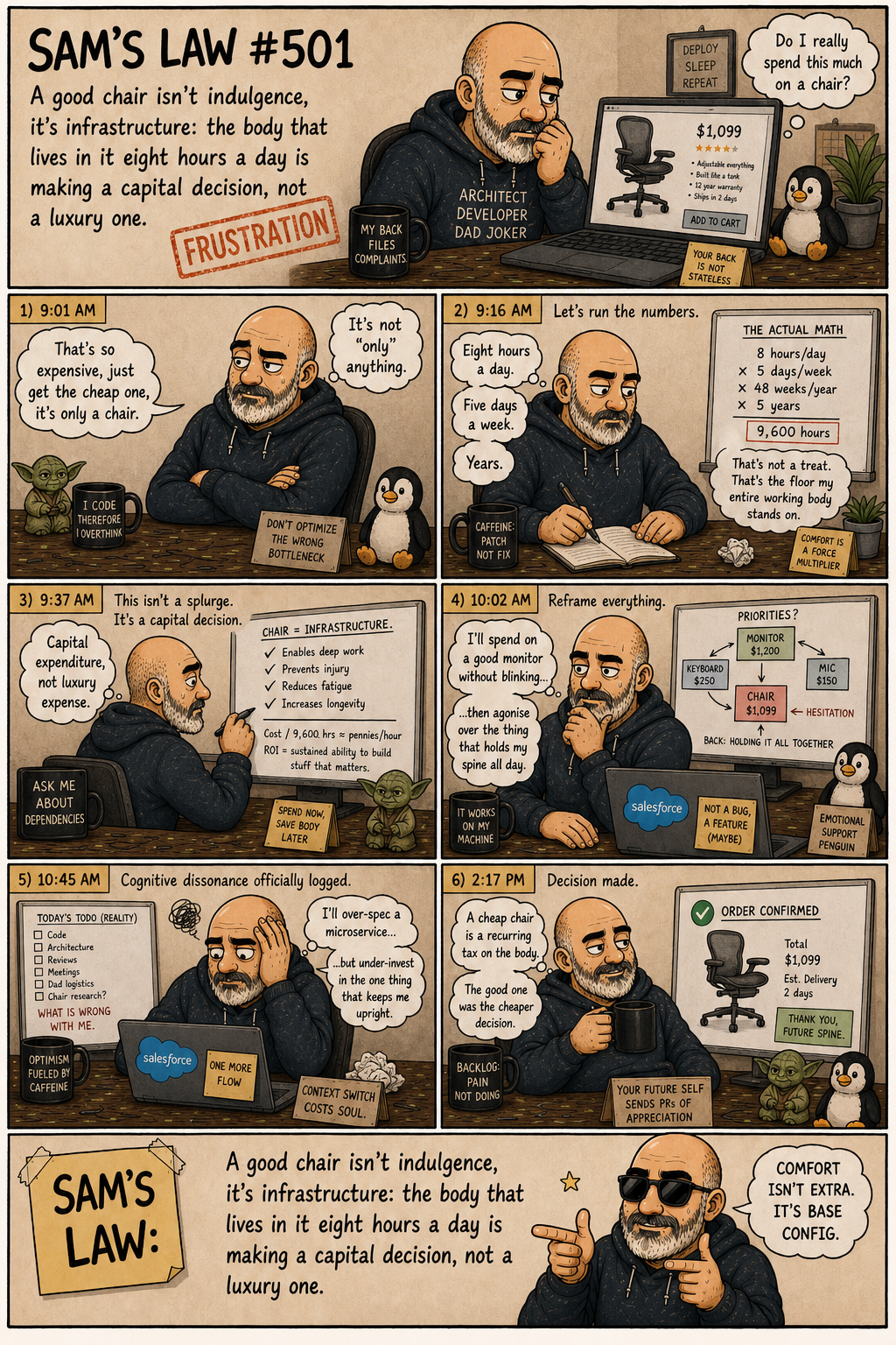 Sam's Law #501: A good chair is infrastructure