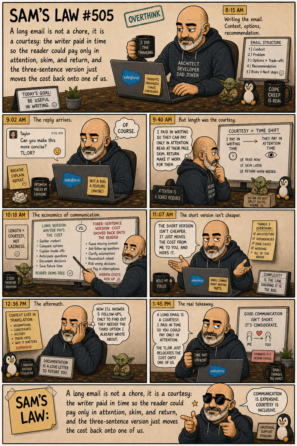 Sam's Law #505: A long email is a courtesy