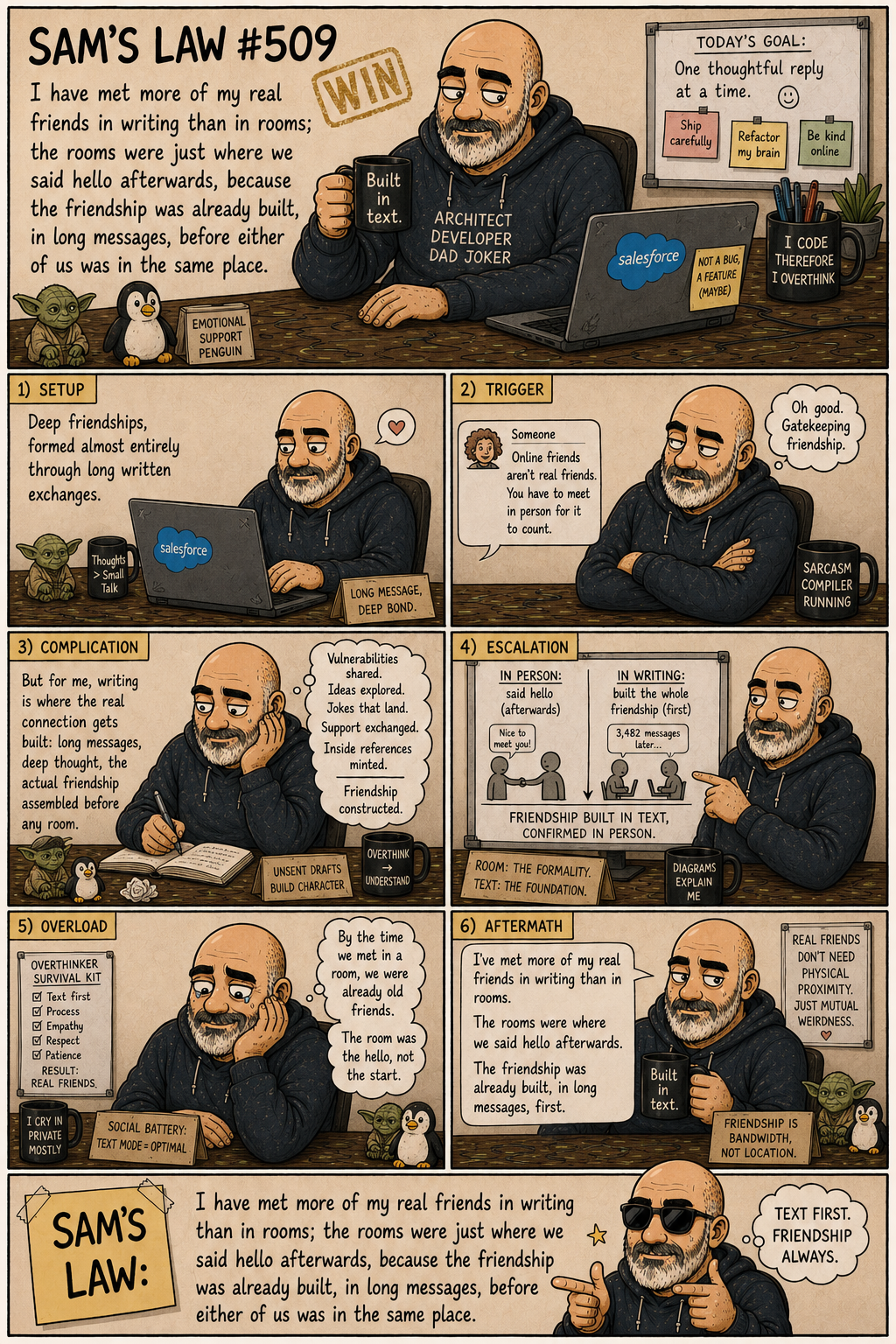 Sam's Law #509: Met my real friends in writing