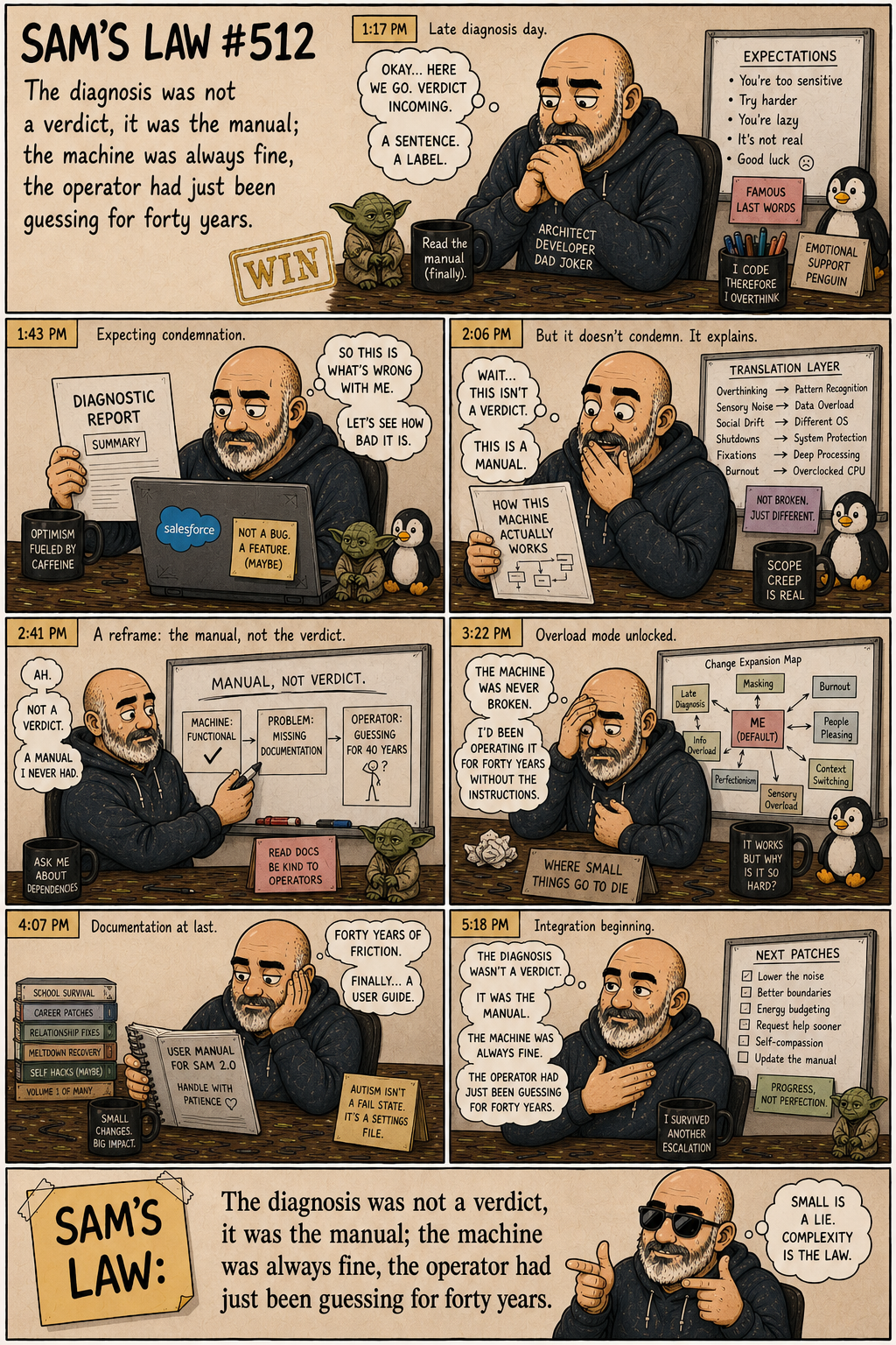 Sam's Law #512: Not a verdict, a manual
