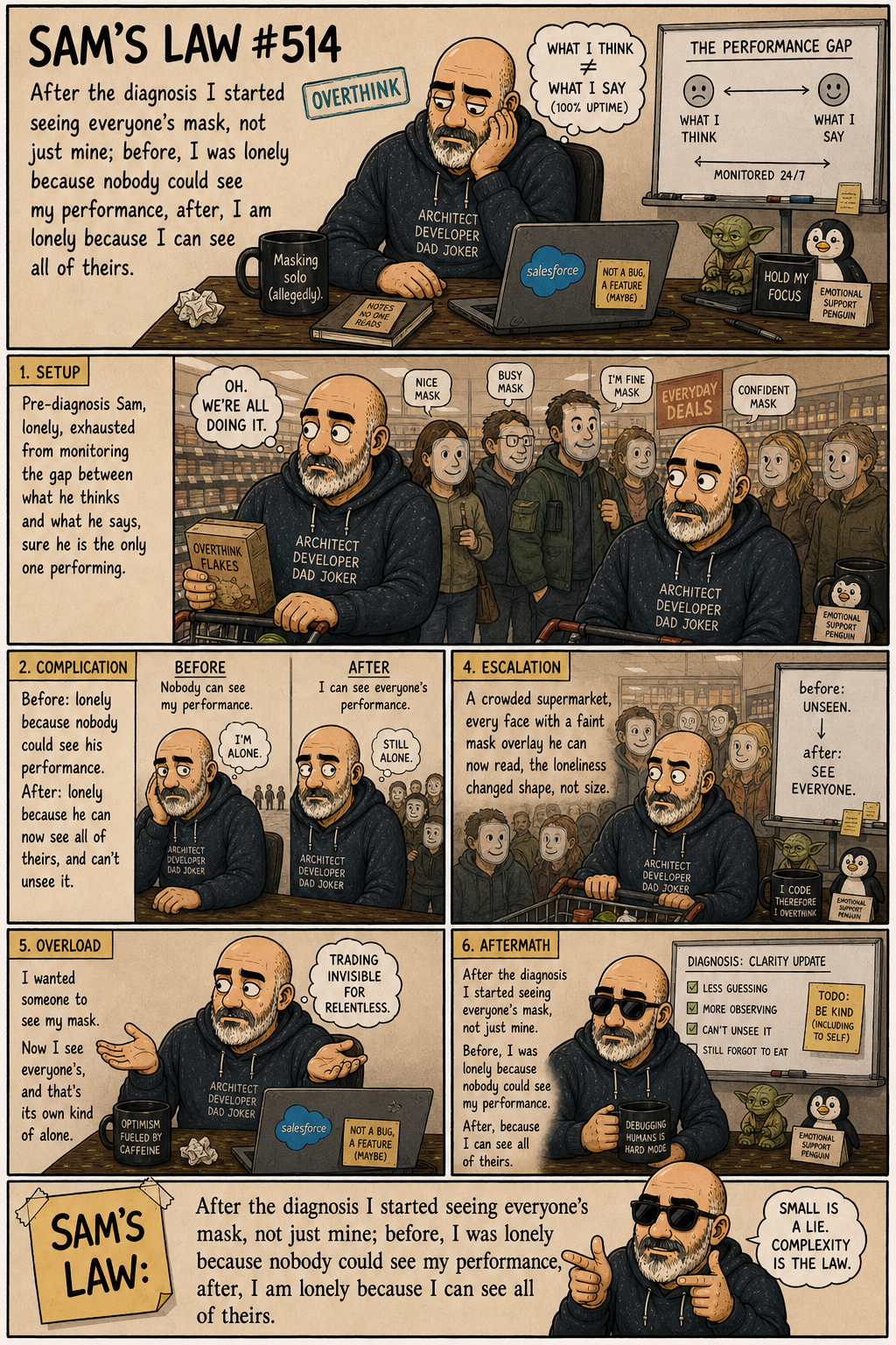 Sam's Law #514: Now I see everyone's mask