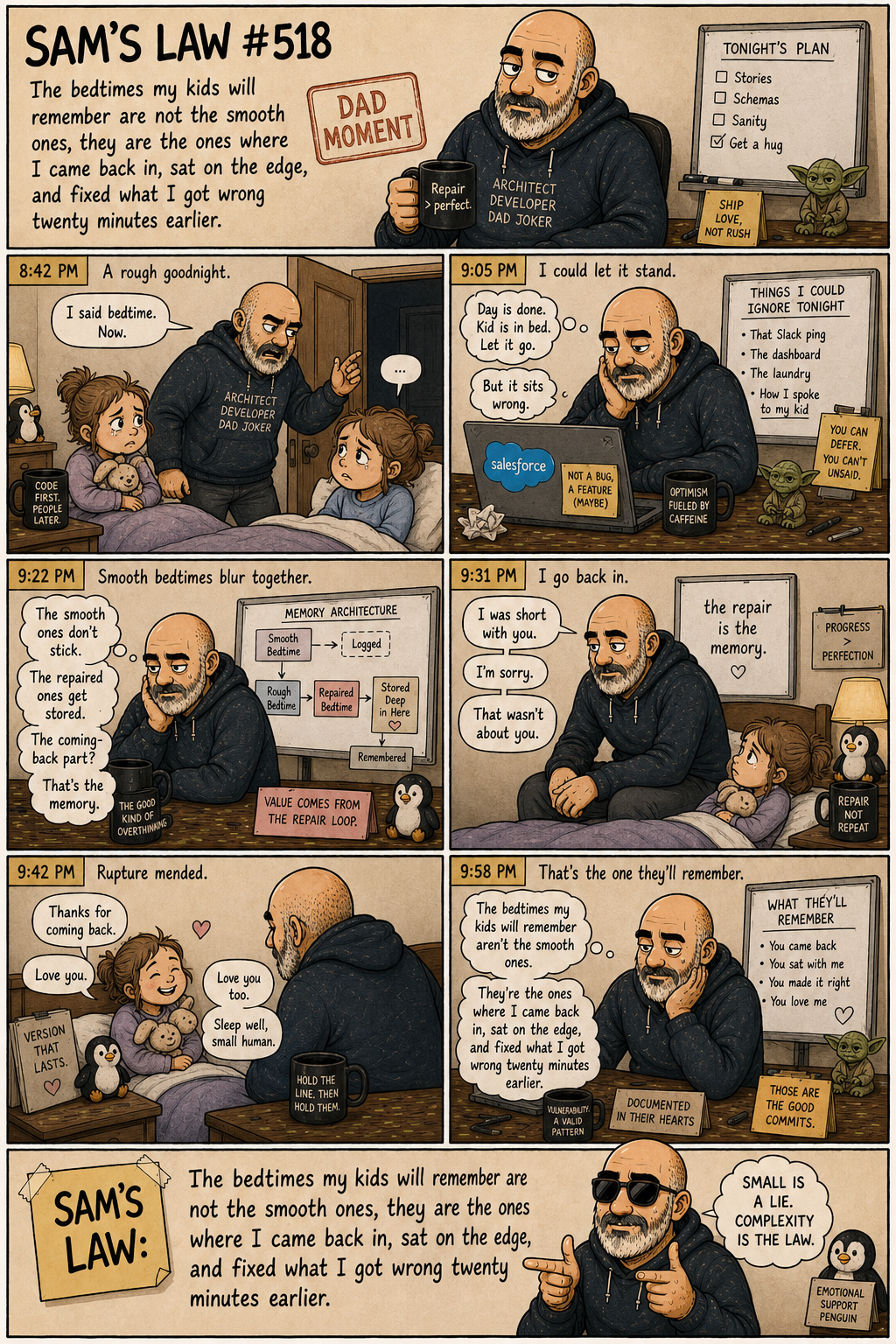 Sam's Law #518: The bedtime they will remember