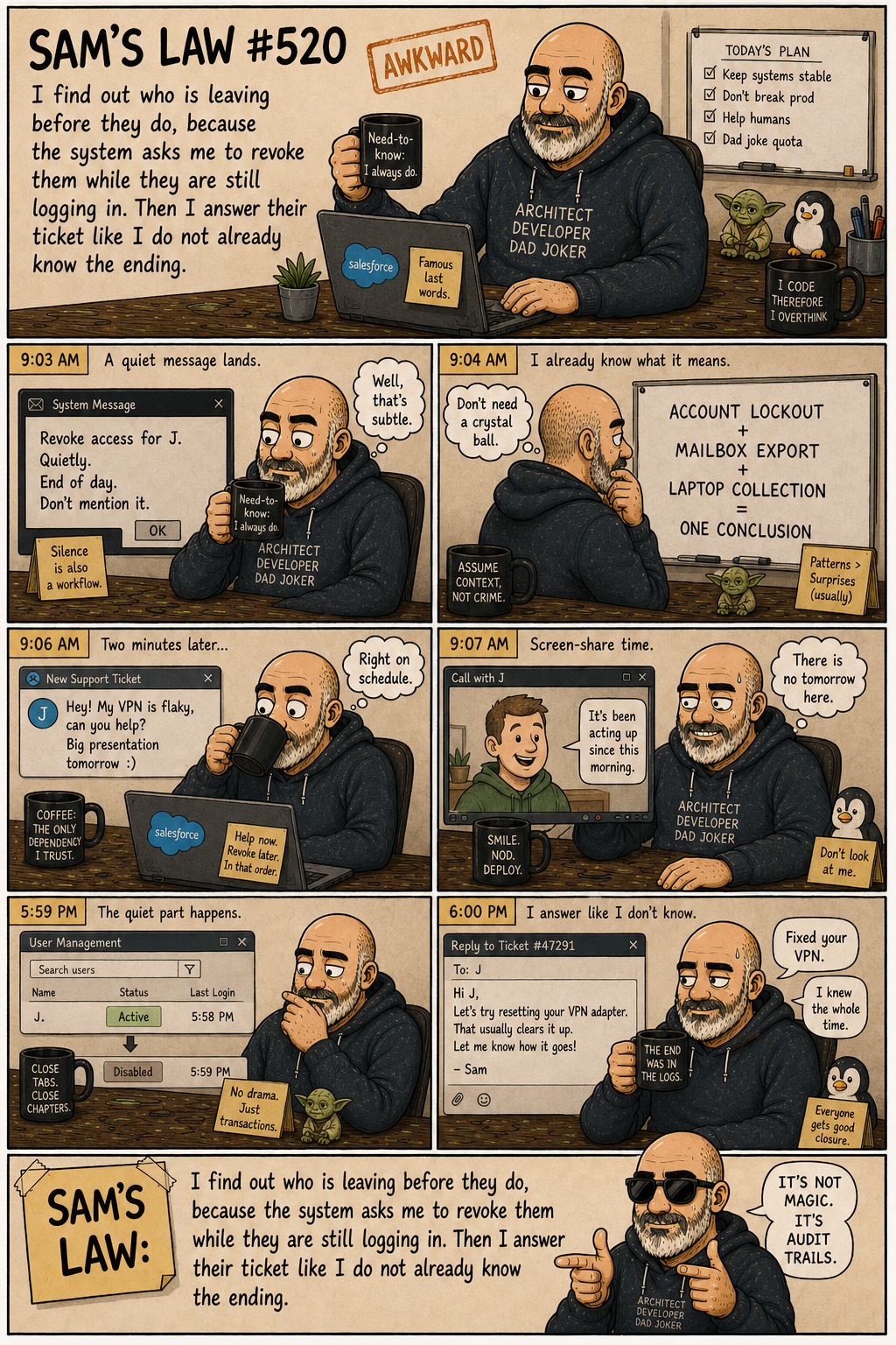 Sam's Law #520: First to Know